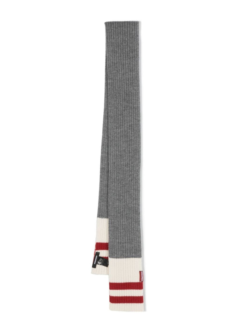 stripe-detail wraparound scarf 1