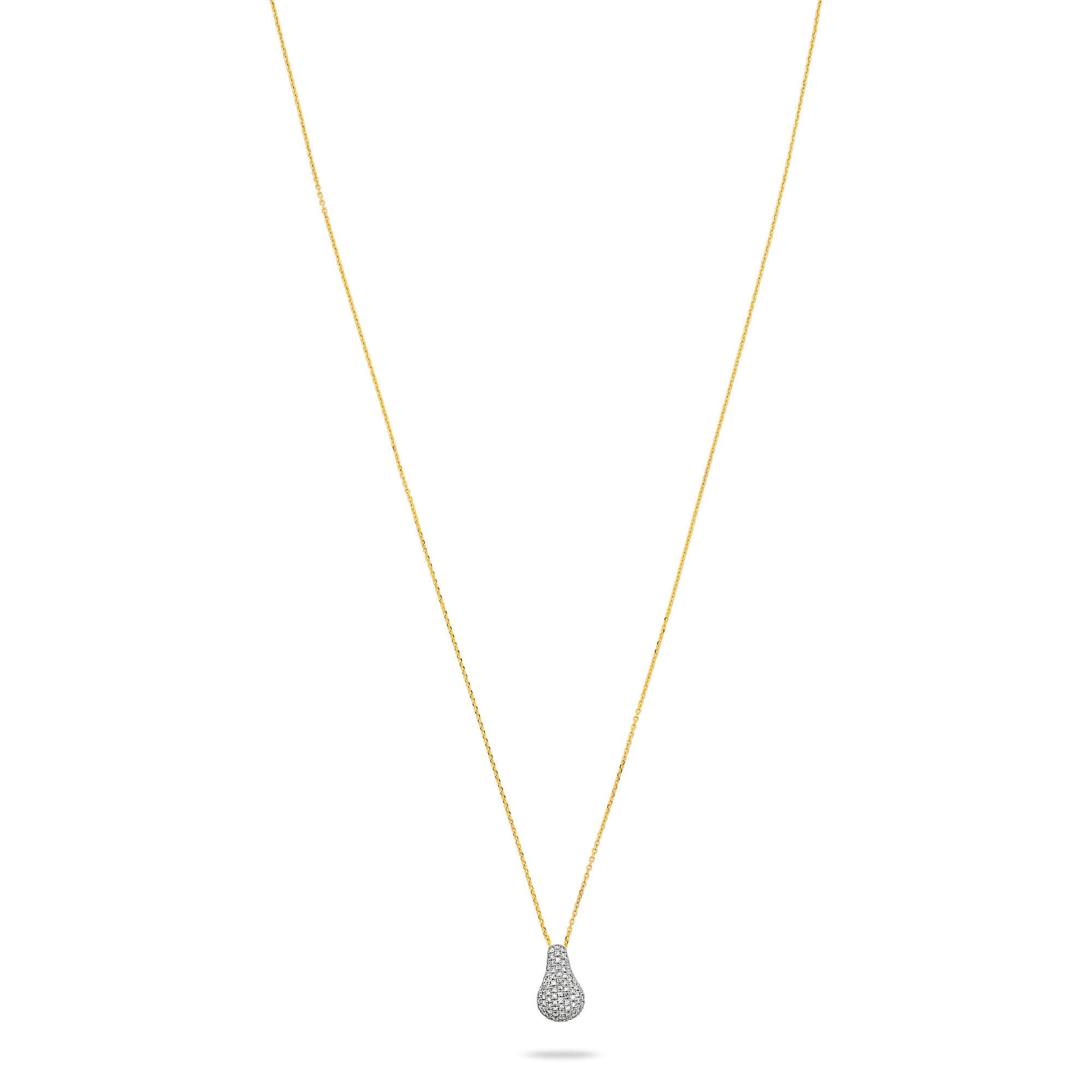 Pave Diamond Droplet Necklace - 3