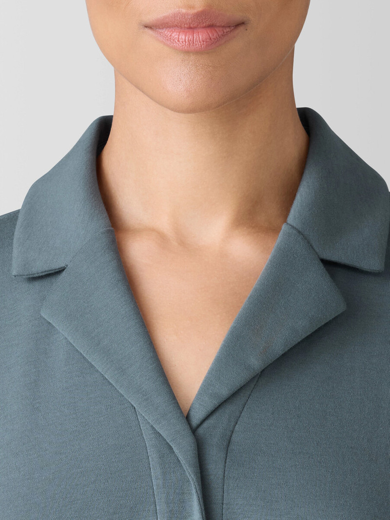 Organic Cotton Interlock Notch Collar Sleep Shirt 5