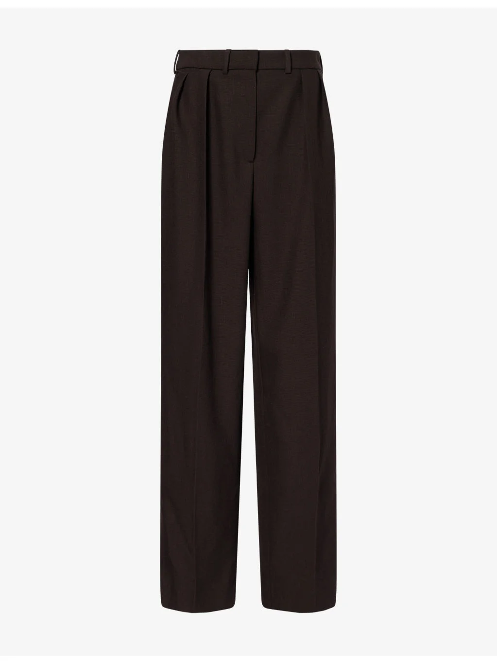 Tailored Pleated Straight-Leg Wool-Blend Trousers - 1