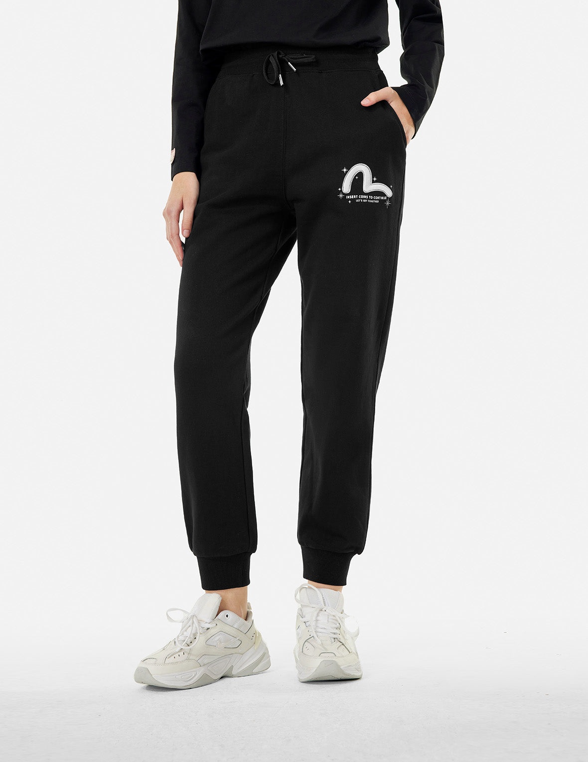 Logo Print and Seagull Embroidery Regular Fit Sweatpants - 6