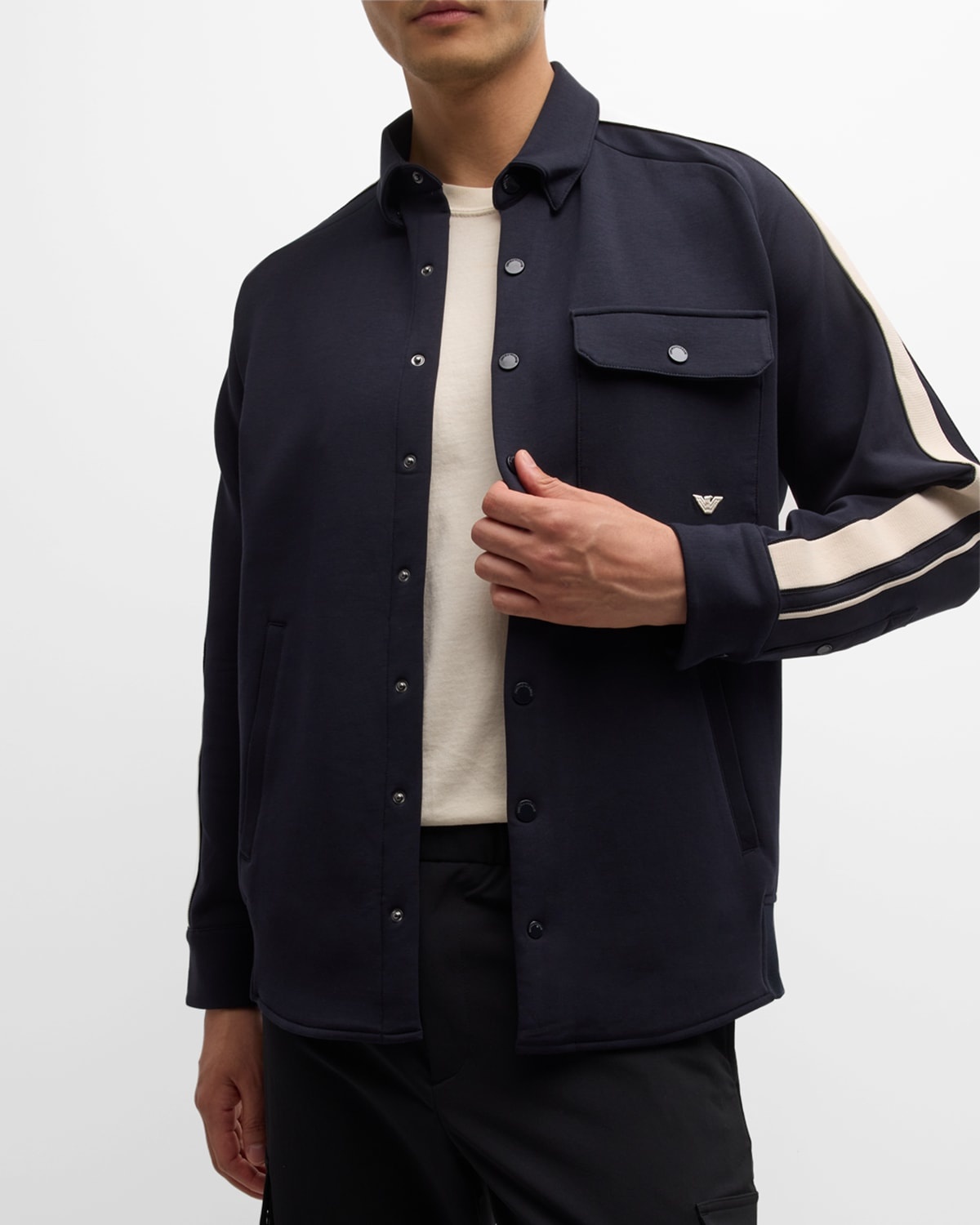 Men's Snap-Front Overshirt - 6