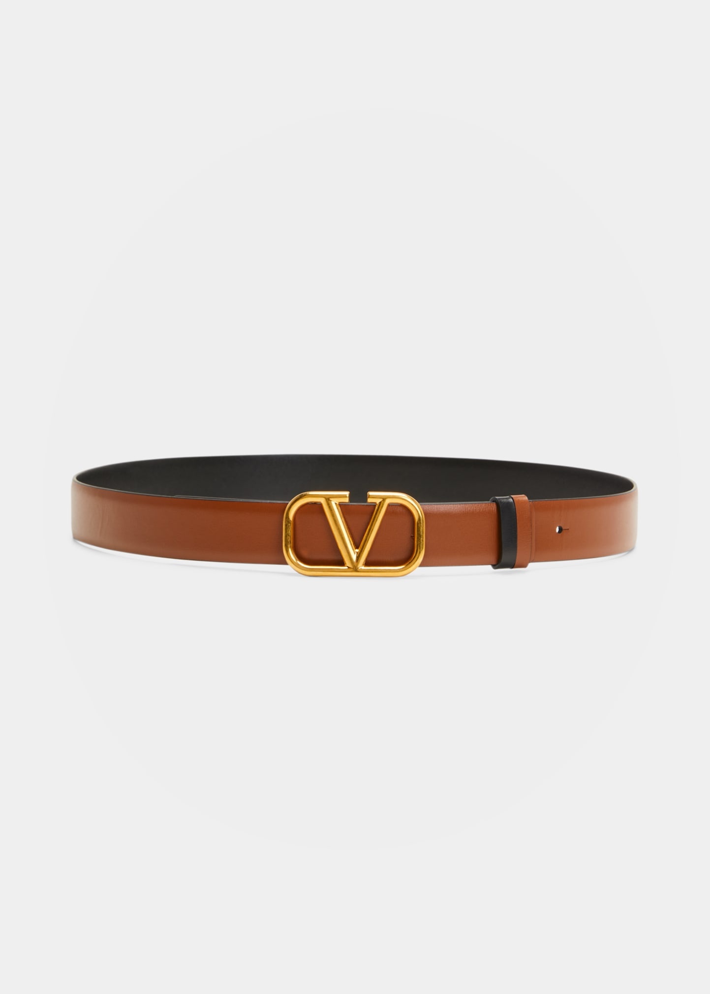 VLOGO SIGNATURE BELT IN SHINY CALFSKIN 30MM