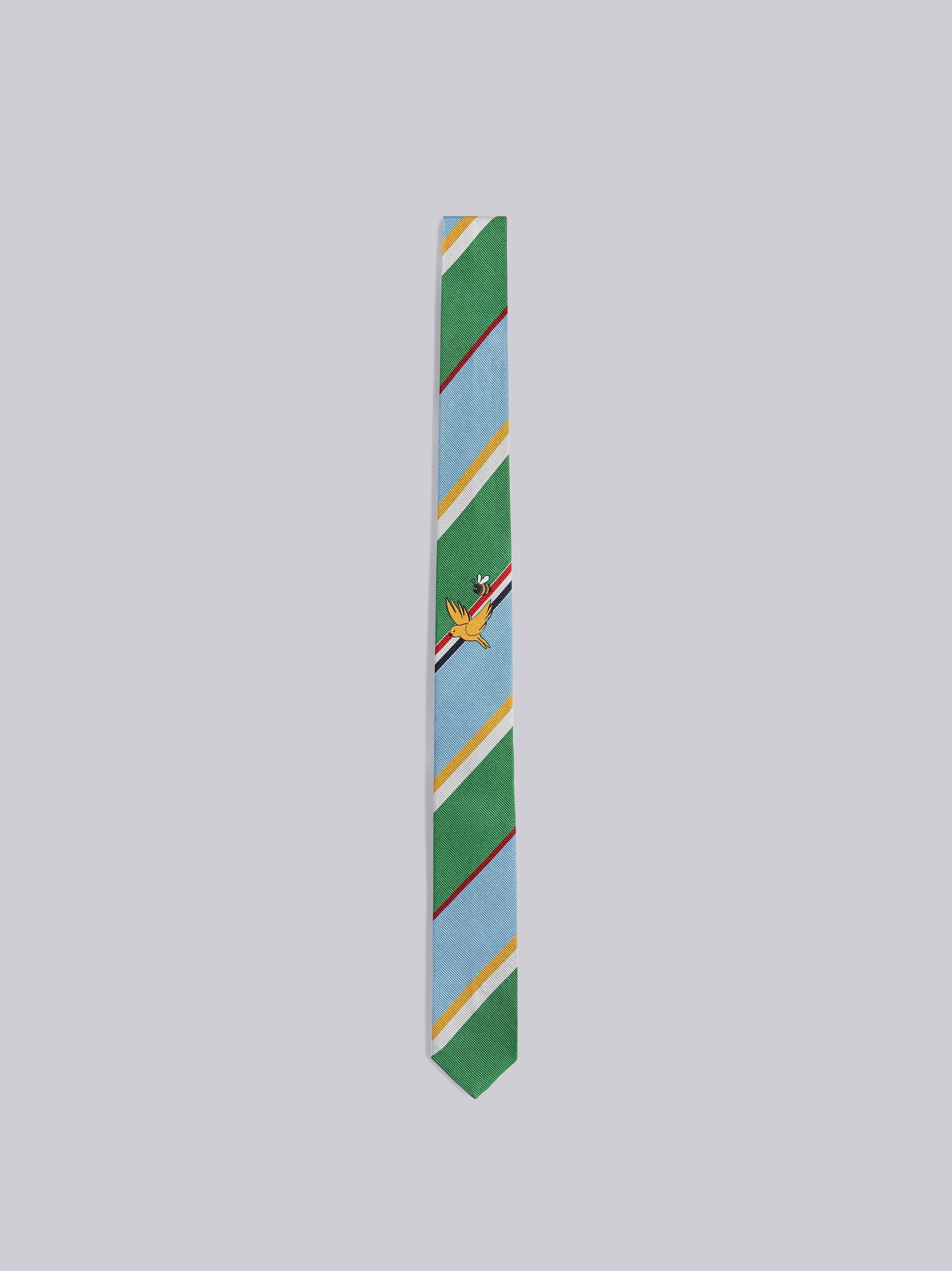 BIRDS AND BEES TIE JACQUARD STRIPE CLASSIC TIE - 1