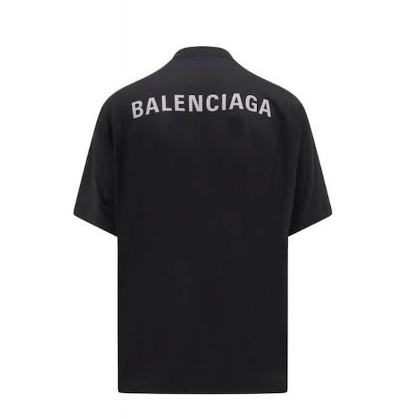 Balenciaga Logo T-Shirt 'Black White' 764235TQVN11083 - 2