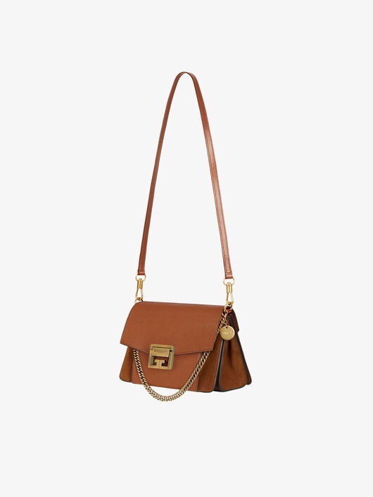 SMALL GV3 BAG IN LEATHER AND SUEDE - 3