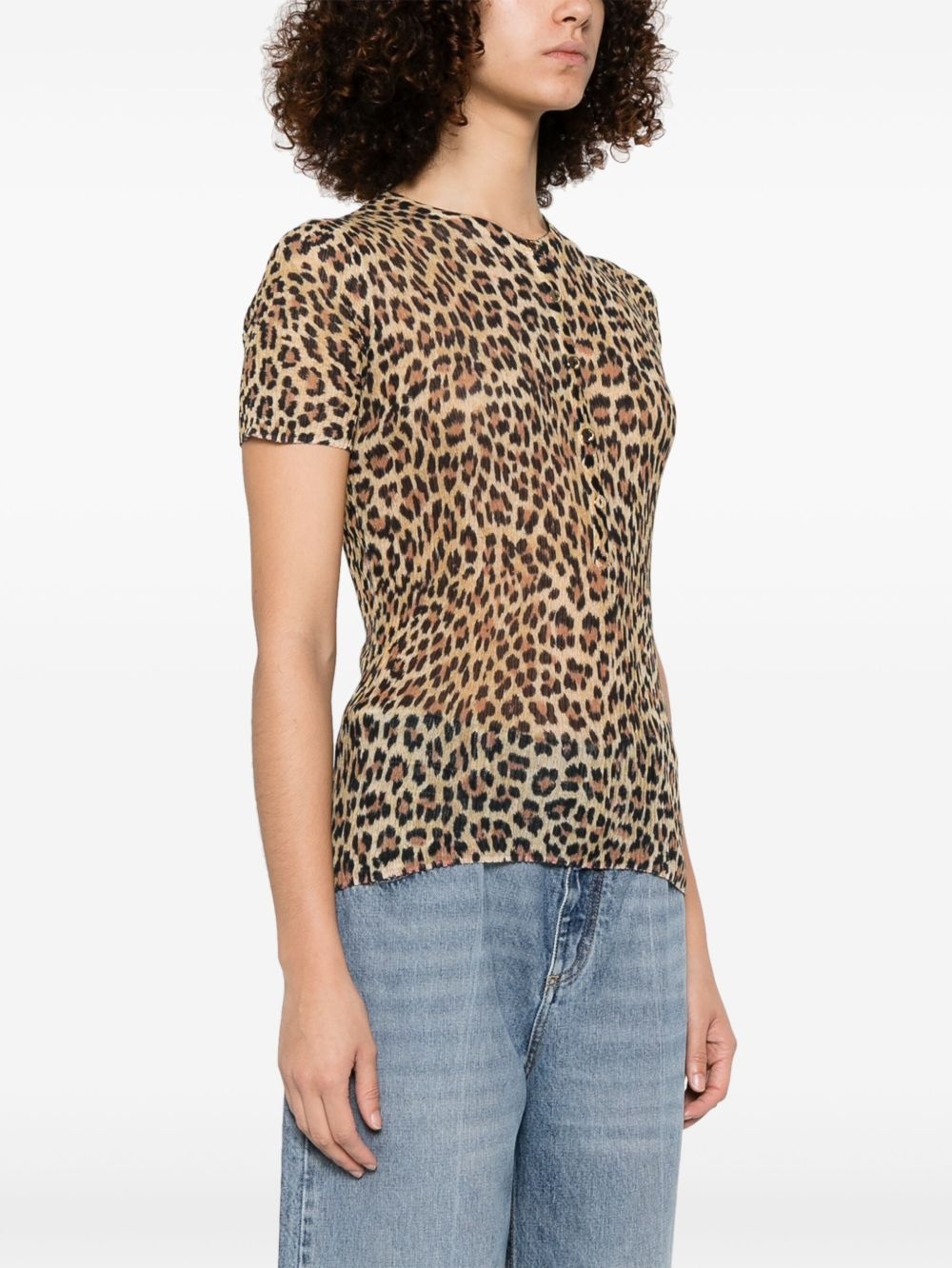 leopard-print T-shirt - 3