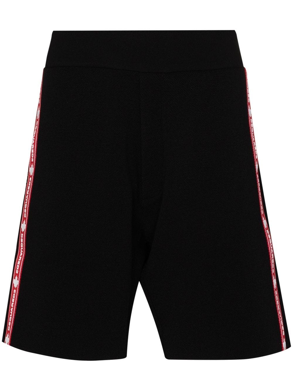 Logo tape wool track shorts - 1