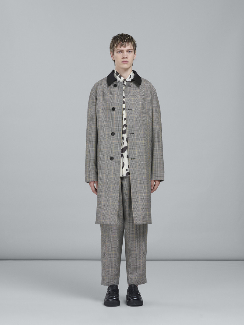 Marni PRINCE OF WALES WOOL COAT outlook