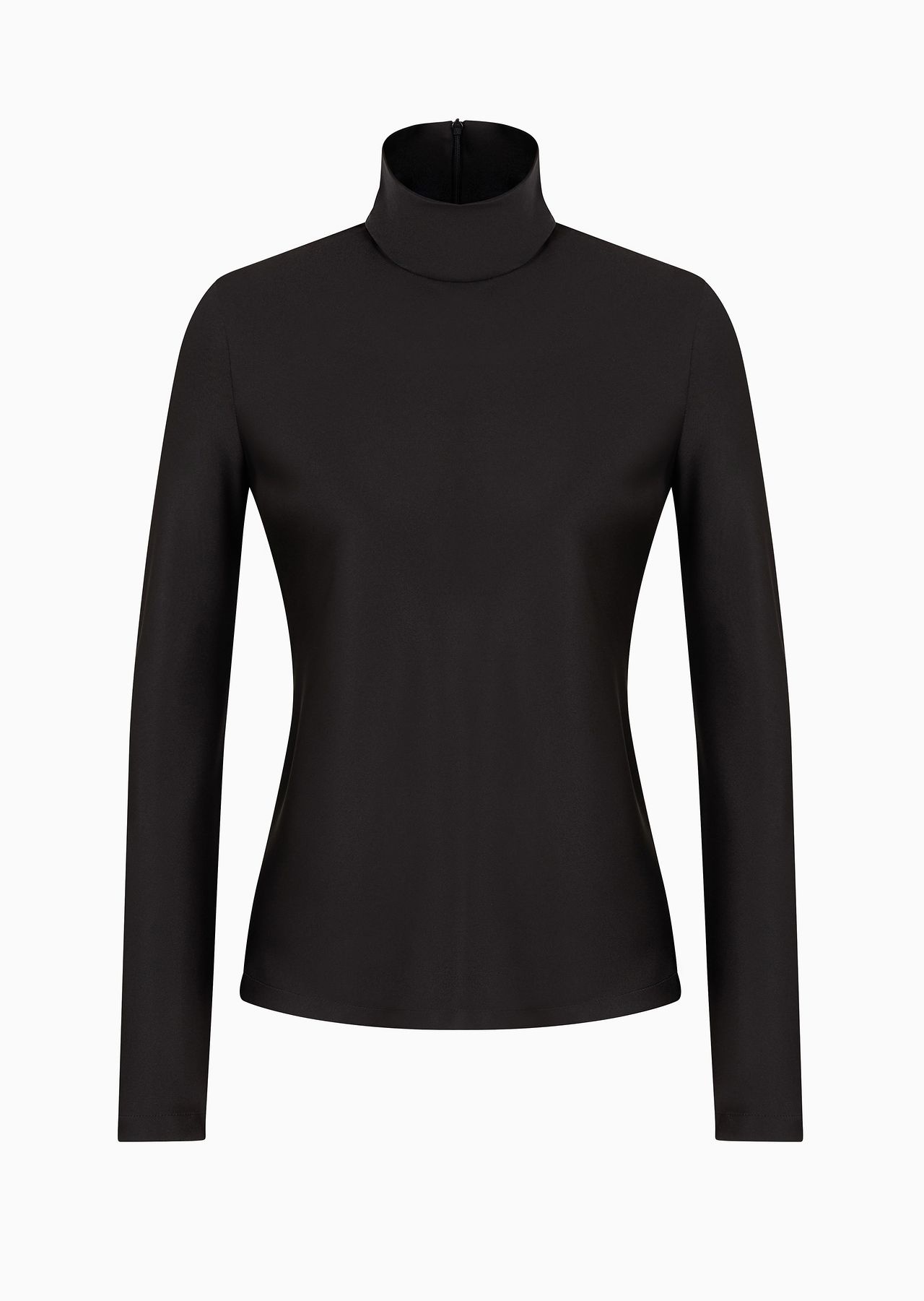 Long-sleeved blouse in silk double satin - 1