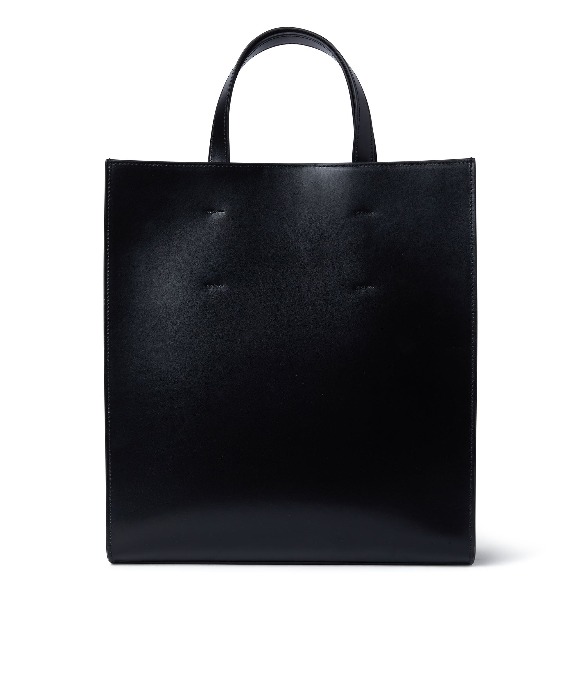 Faux leather tote bag with embossed micro logo - 2