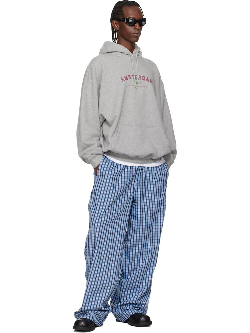 VETEMENTS Gray 'Amsterdam' Tourist Hoodie outlook