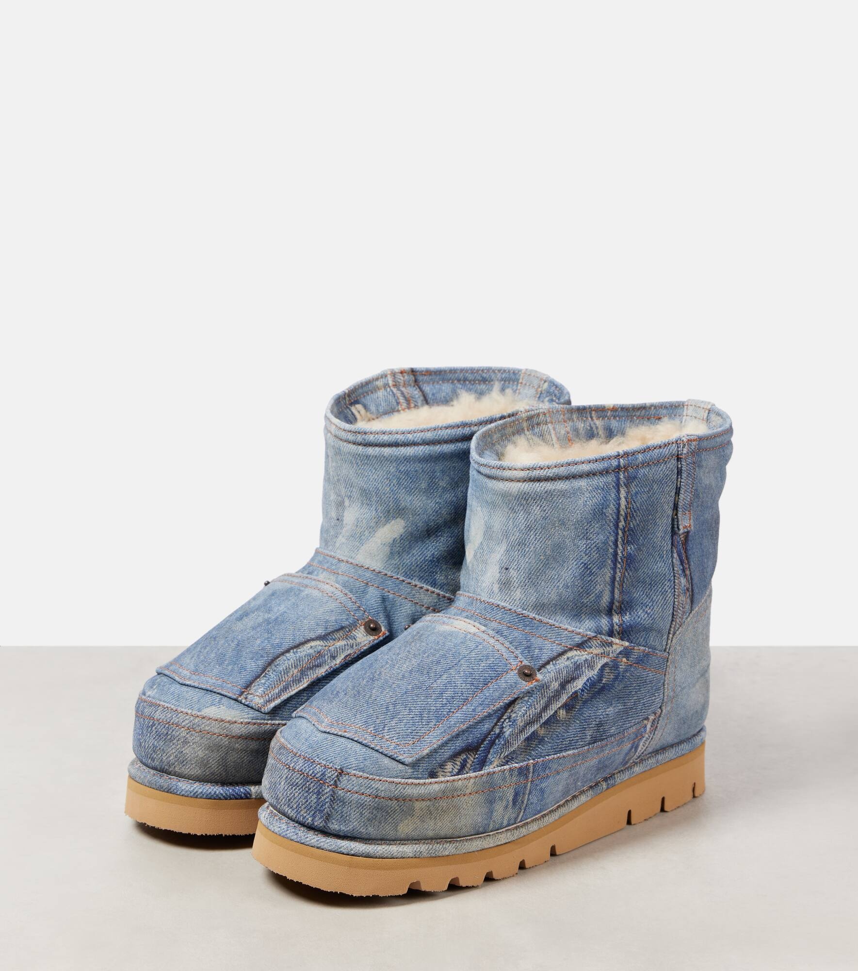 Batter shearling-lined boots - 4