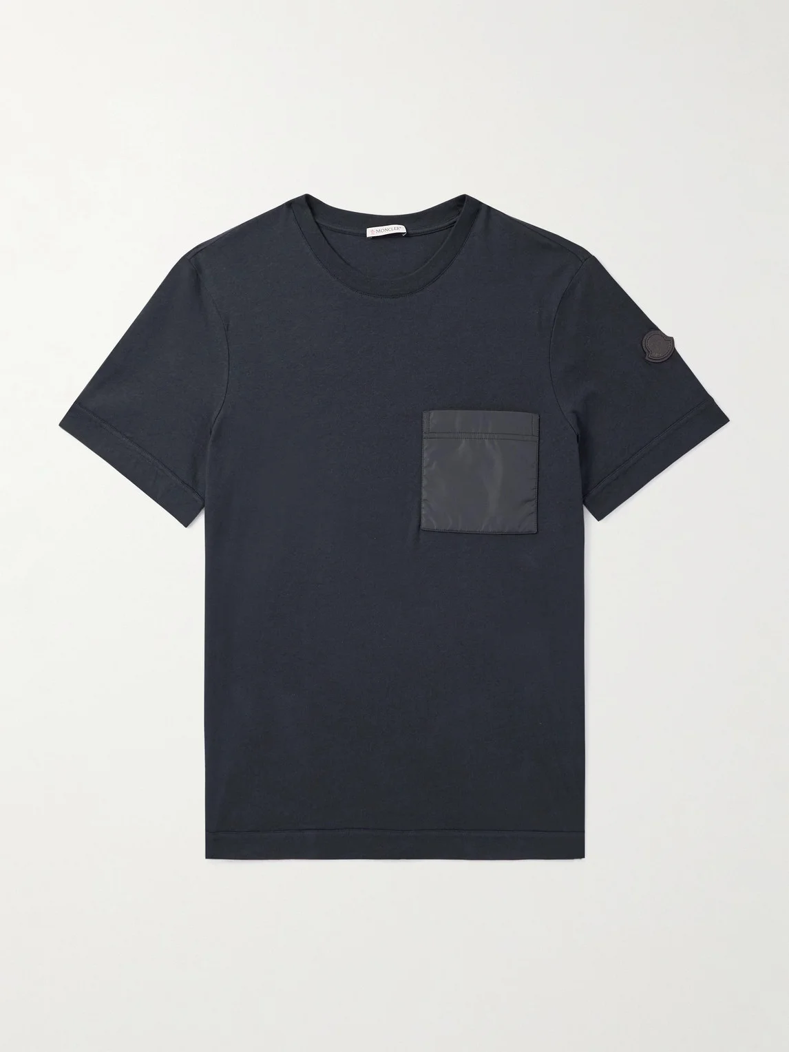 Logo-Appliquéd Shell-Trimmed Cotton and Cashmere-Blend Jersey T-Shirt - 1