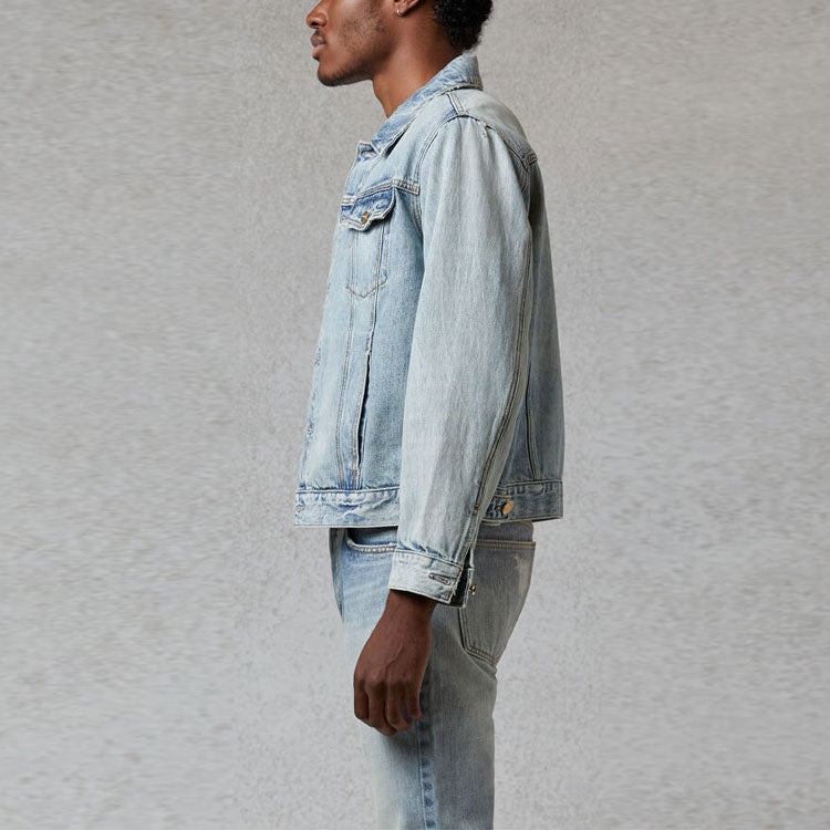 Fear of God Essentials FW20 Light Denim Trucker Jacket 'Indigo' FOG-FW20-363 - 5
