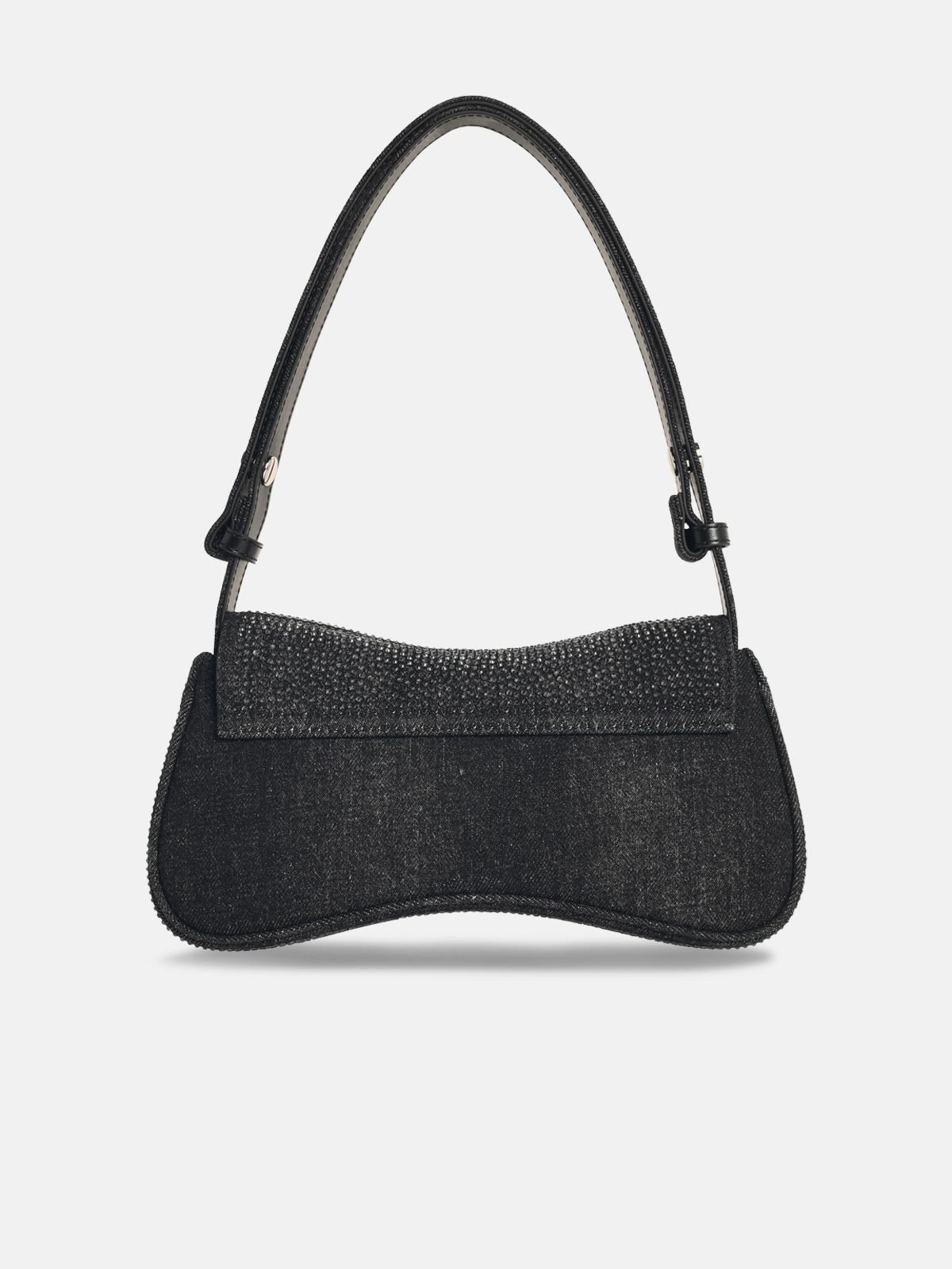 'PLAY' BLACK DENIM BAG - 3