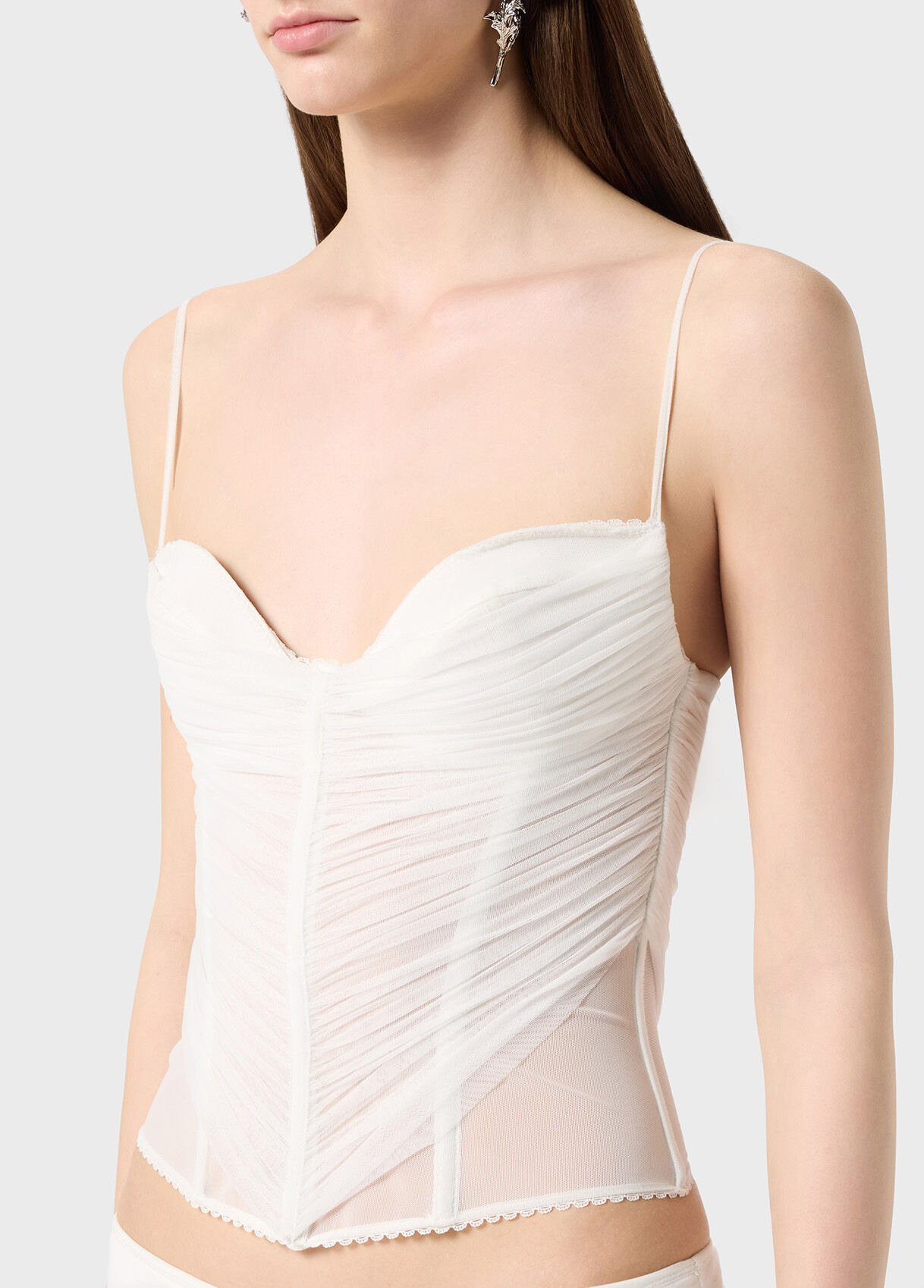TOP SATIN AND TULLE BUSTIER - 4