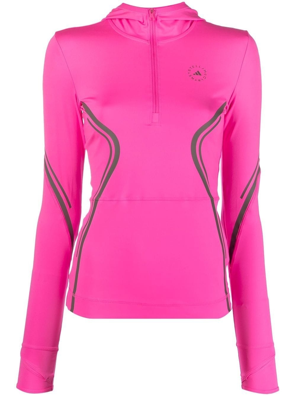 zipped logo long-sleeve top - 1