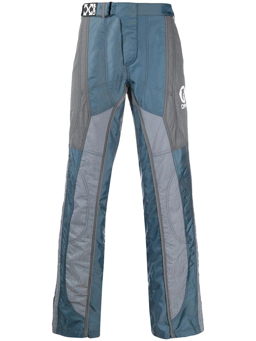panelled straight-leg trousers - 1