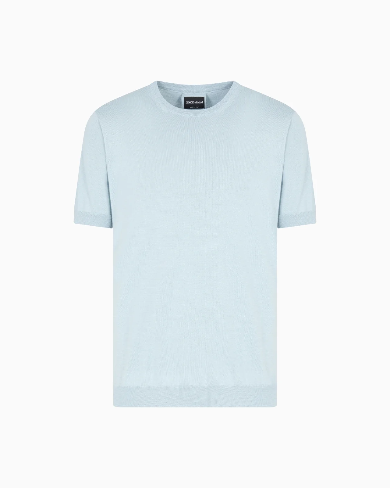 SHORT-SLEEVED, CREW-NECK JUMPER IN SILK AND COTTON - 1