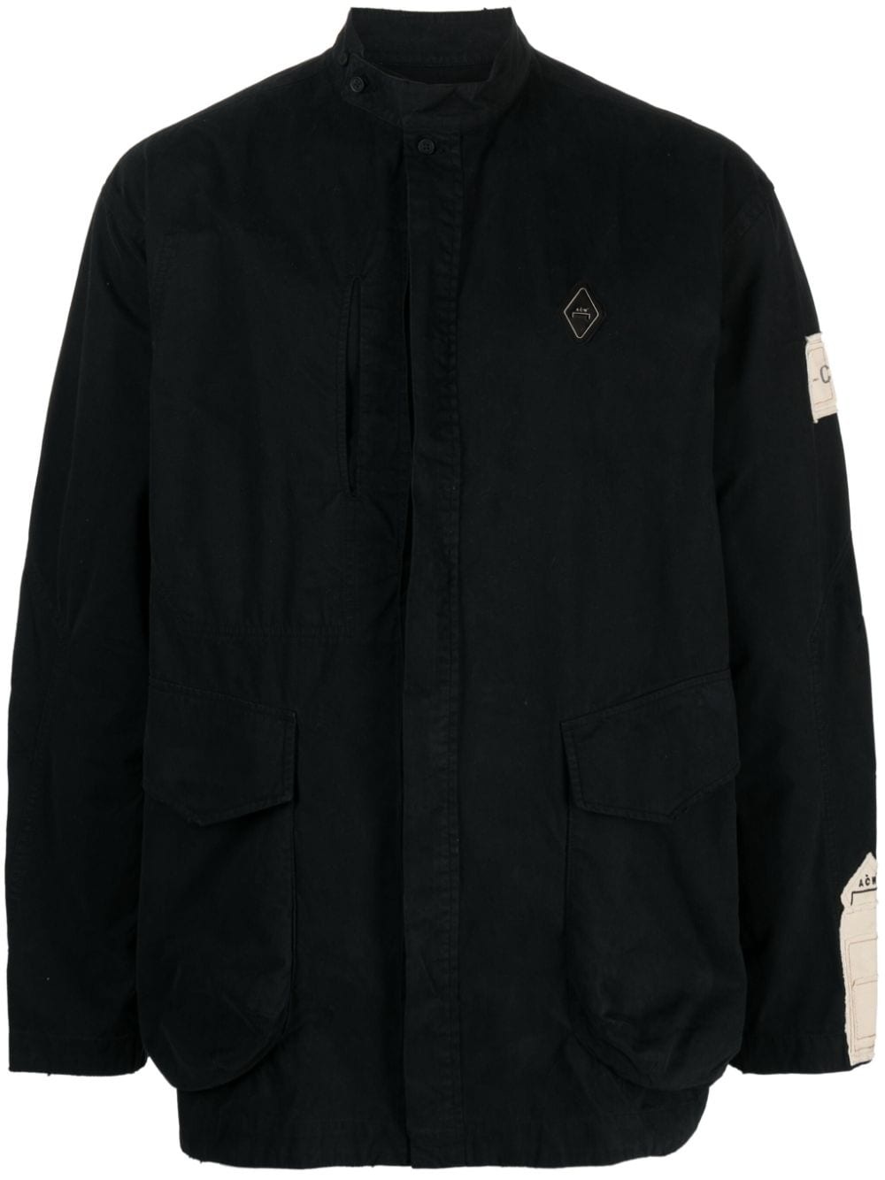 Ando logo-plaque cargo shirt - 1
