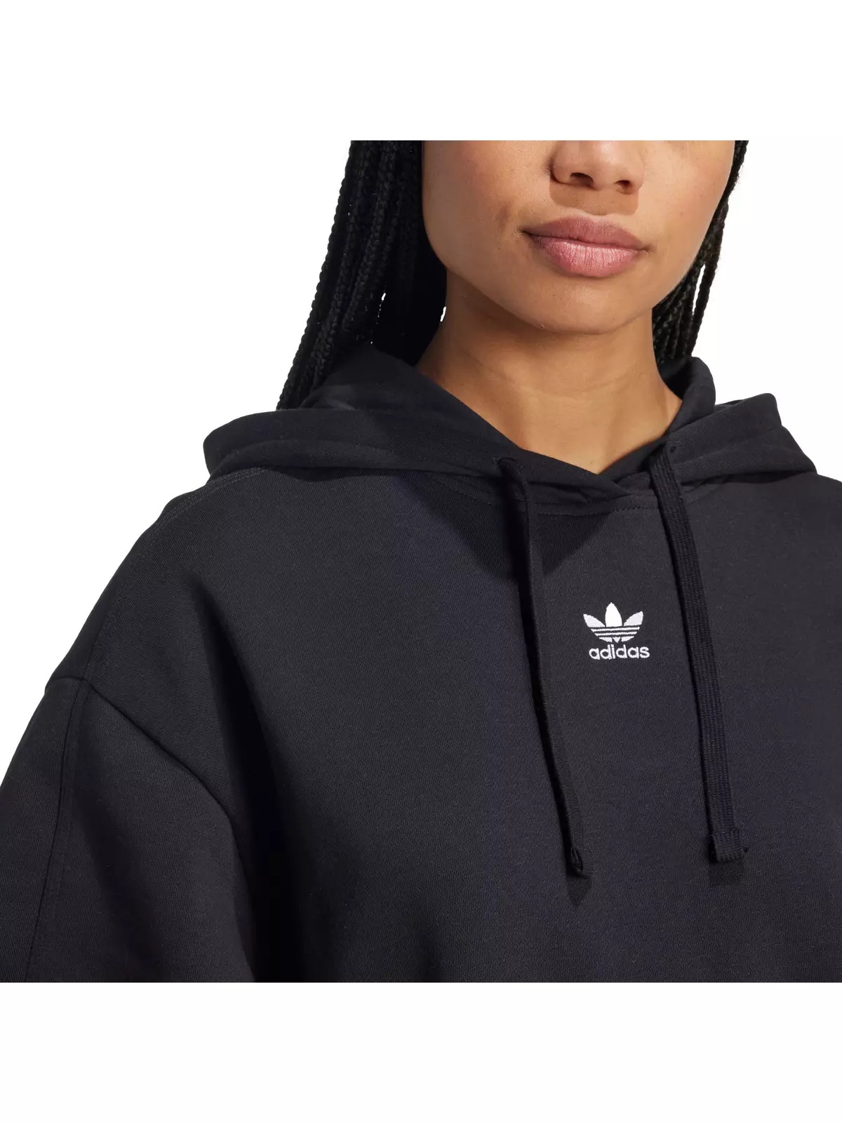 Women's Originals Essentials Oversized Fleece Hoodie - Black - 4