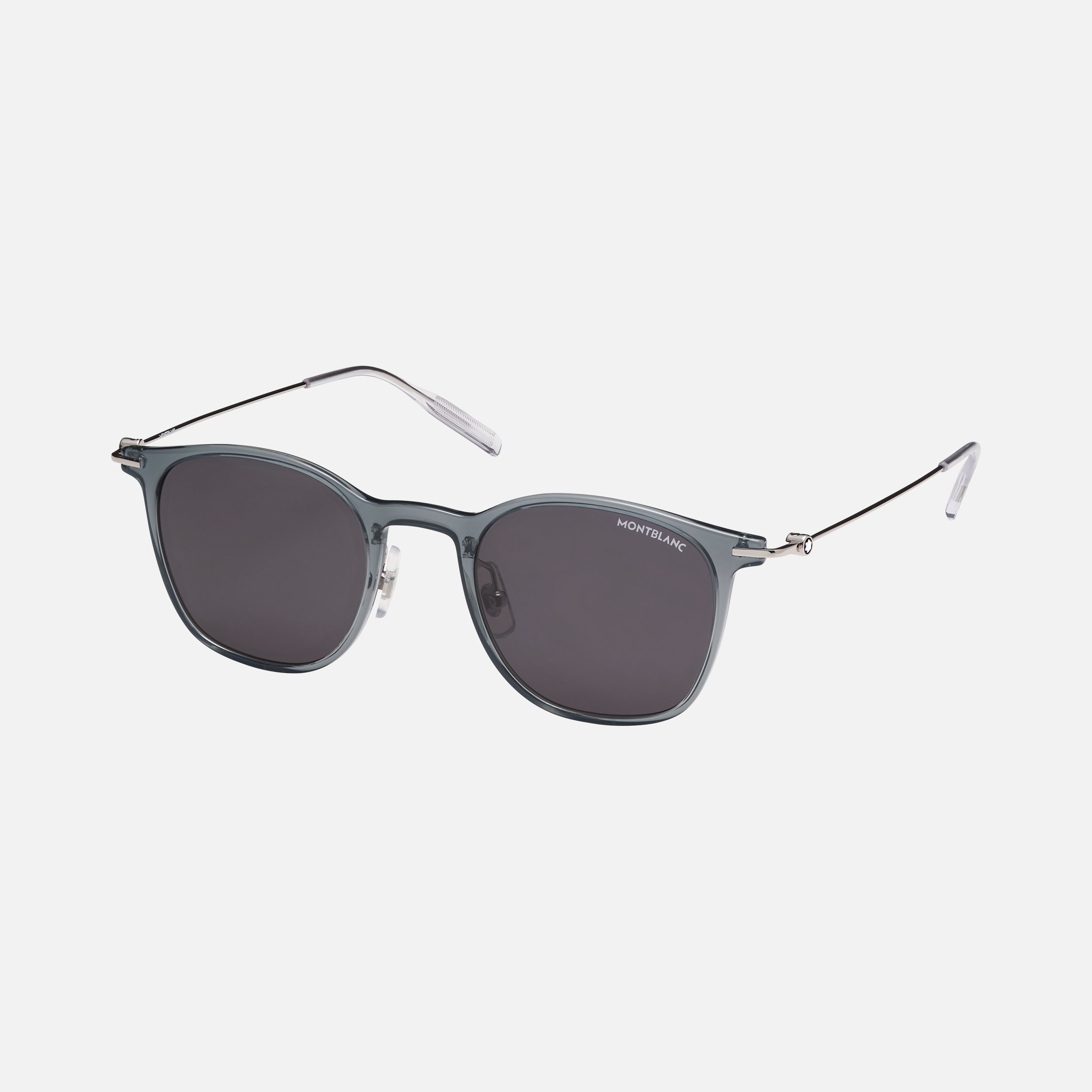 Round Injected Gray Frame Sunglasses - 1