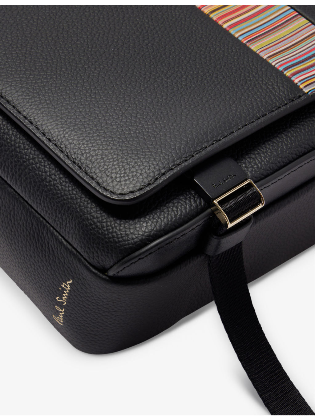 Signature Stripe leather messenger bag - 3