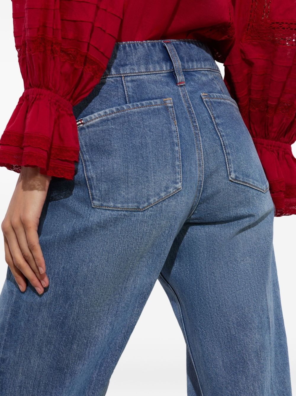 wide-leg cropped jeans - 5
