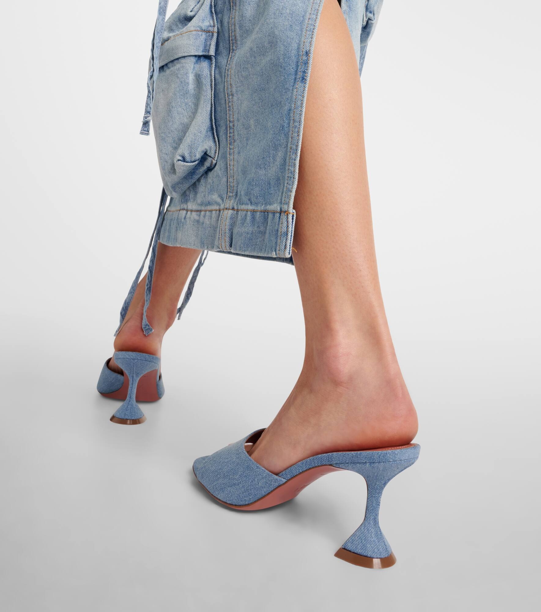 Lupita denim mules - 7