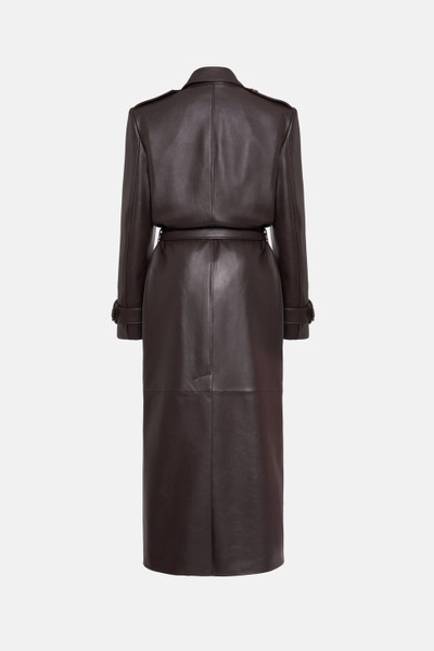 Alessandra Rich LEATHER DOUBLE BREASTED COAT WITH BELT outlook