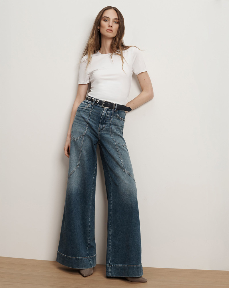 VERONICA BEARD FREDDY WIDE-LEG CARGO JEAN outlook
