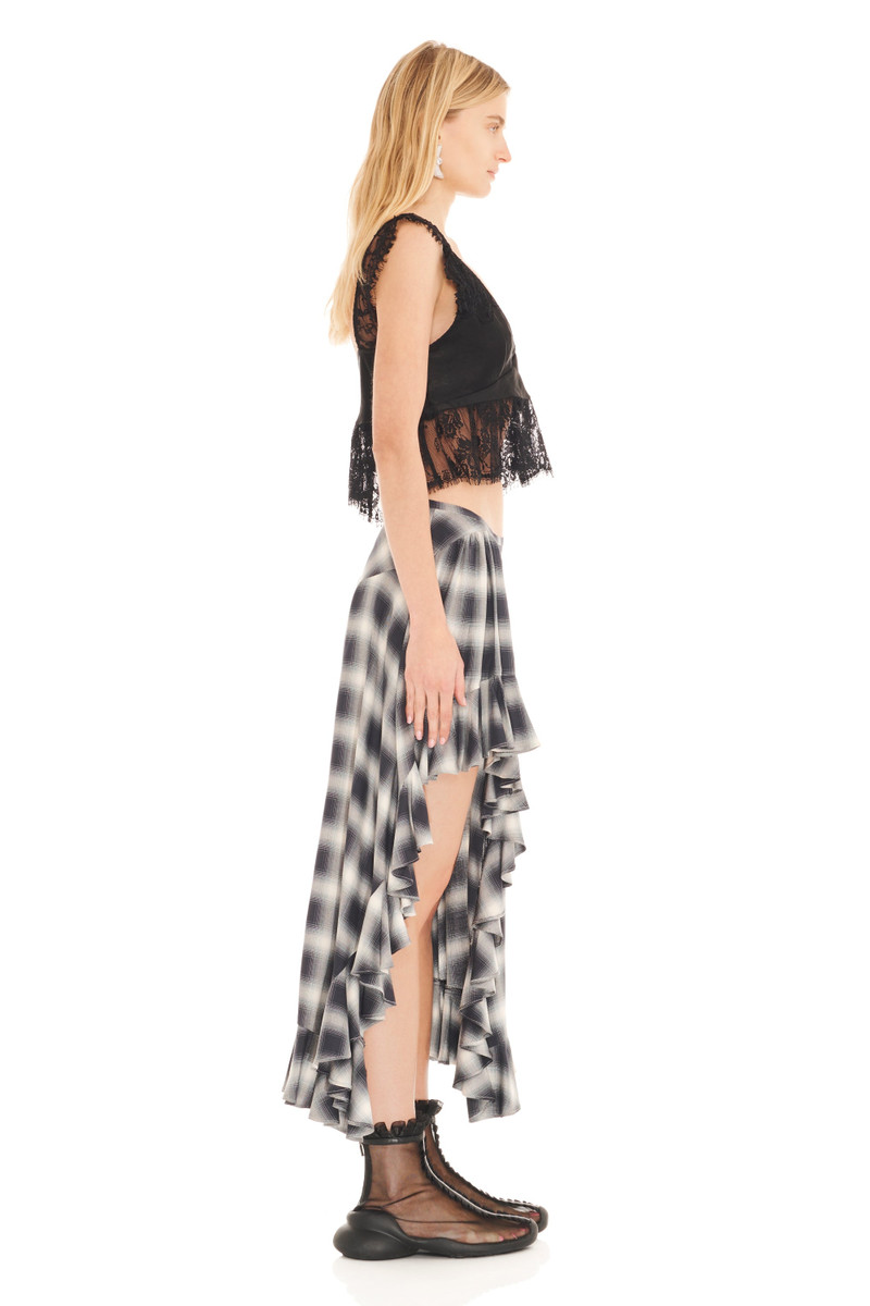 FOG PLAID FLORIST SKIRT 4