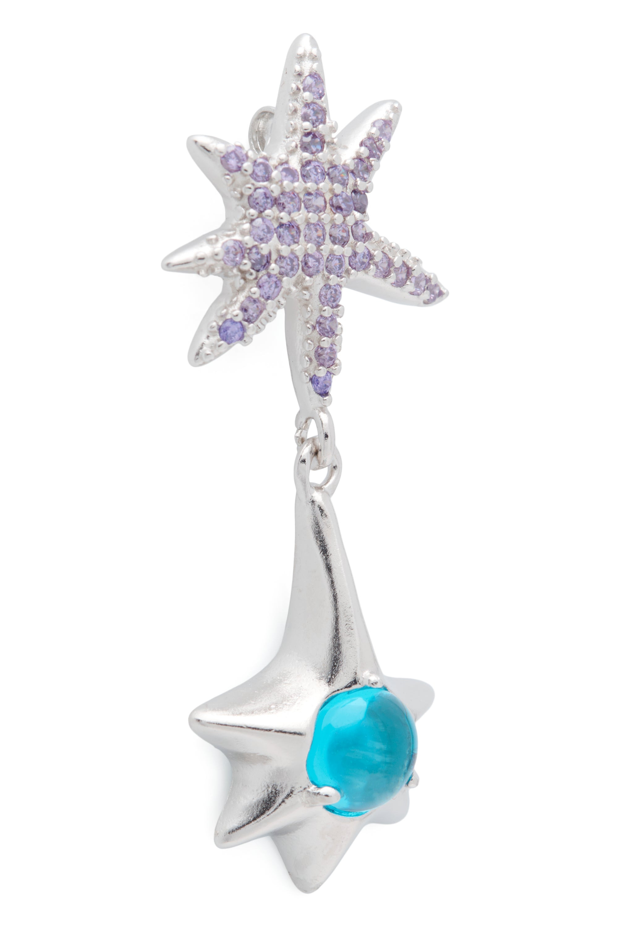 LAVENDER STAR DROP EARRING - 3