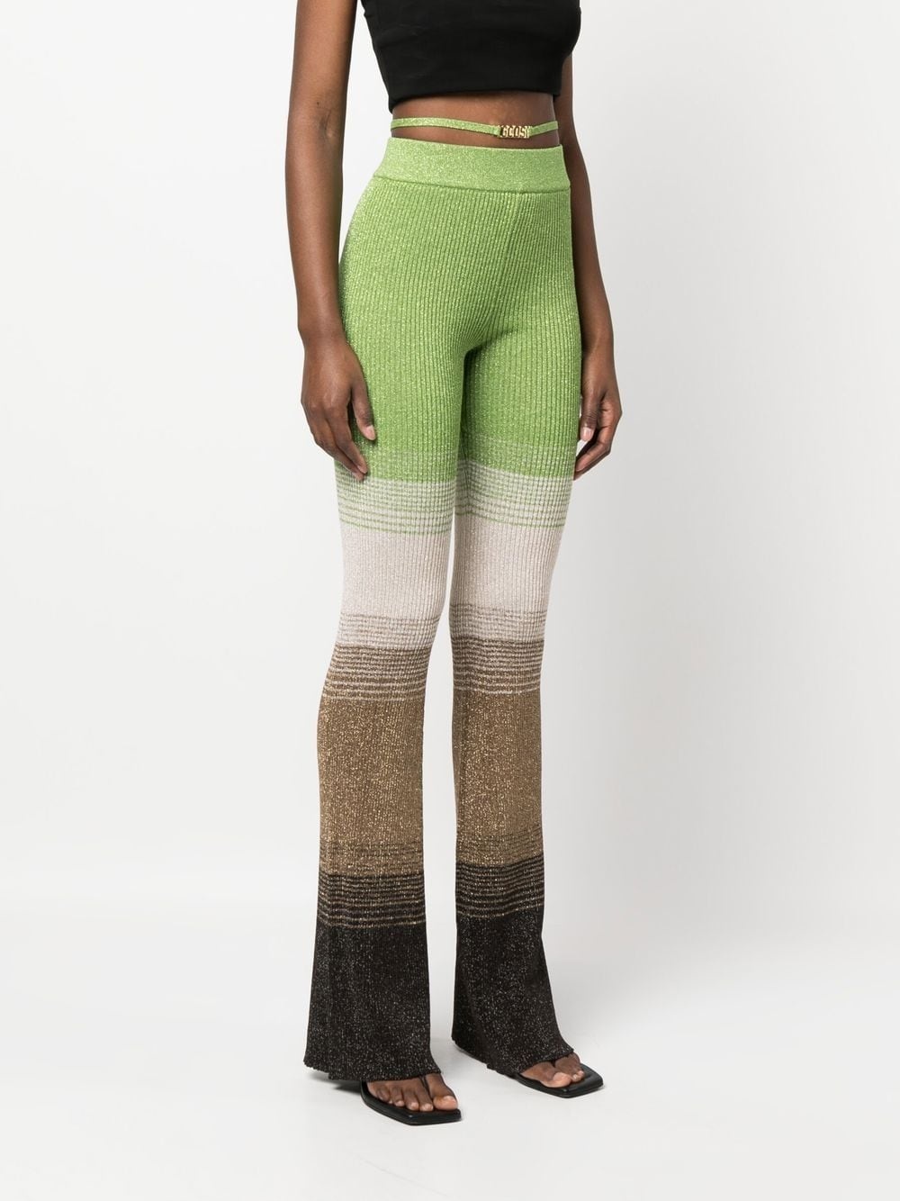 degradé knitted trousers - 3