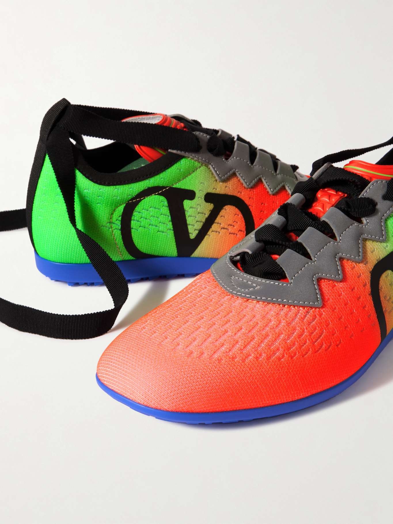 Chromathon printed perforated leather sneakers Multi - 4