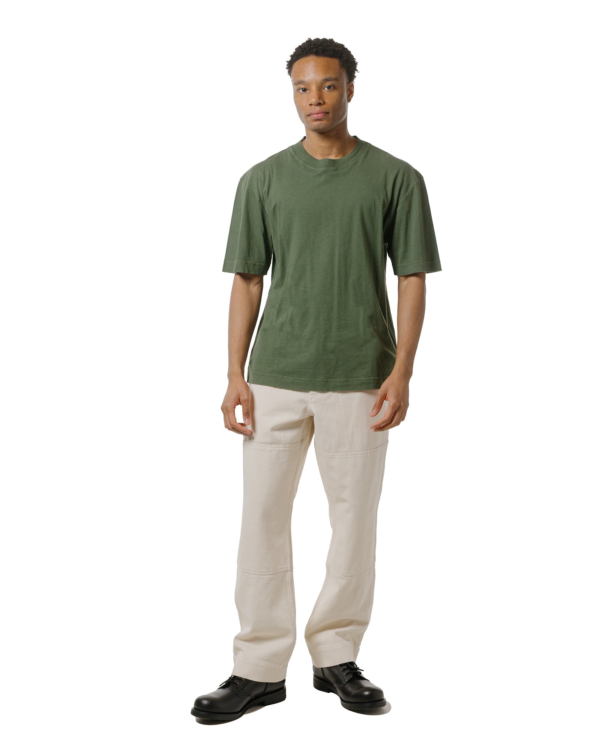 MHL Simple T-Shirt Organic Cotton Linen Jersey Grass - 4
