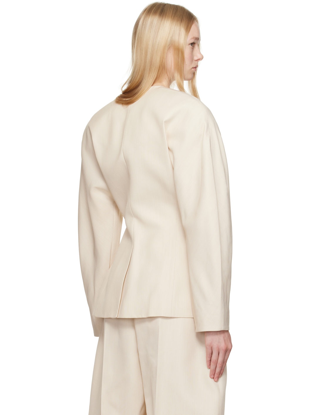 Beige La Croisière 'The Ovalo' Blazer - 3
