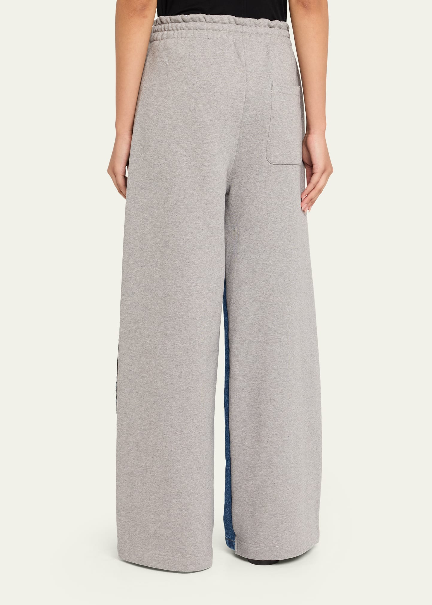 Denim Combo Sweatpants - 3