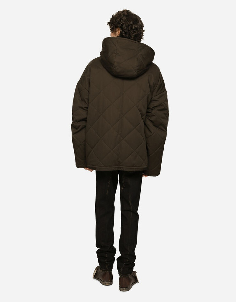 Quilted cotton jacket with hood 3