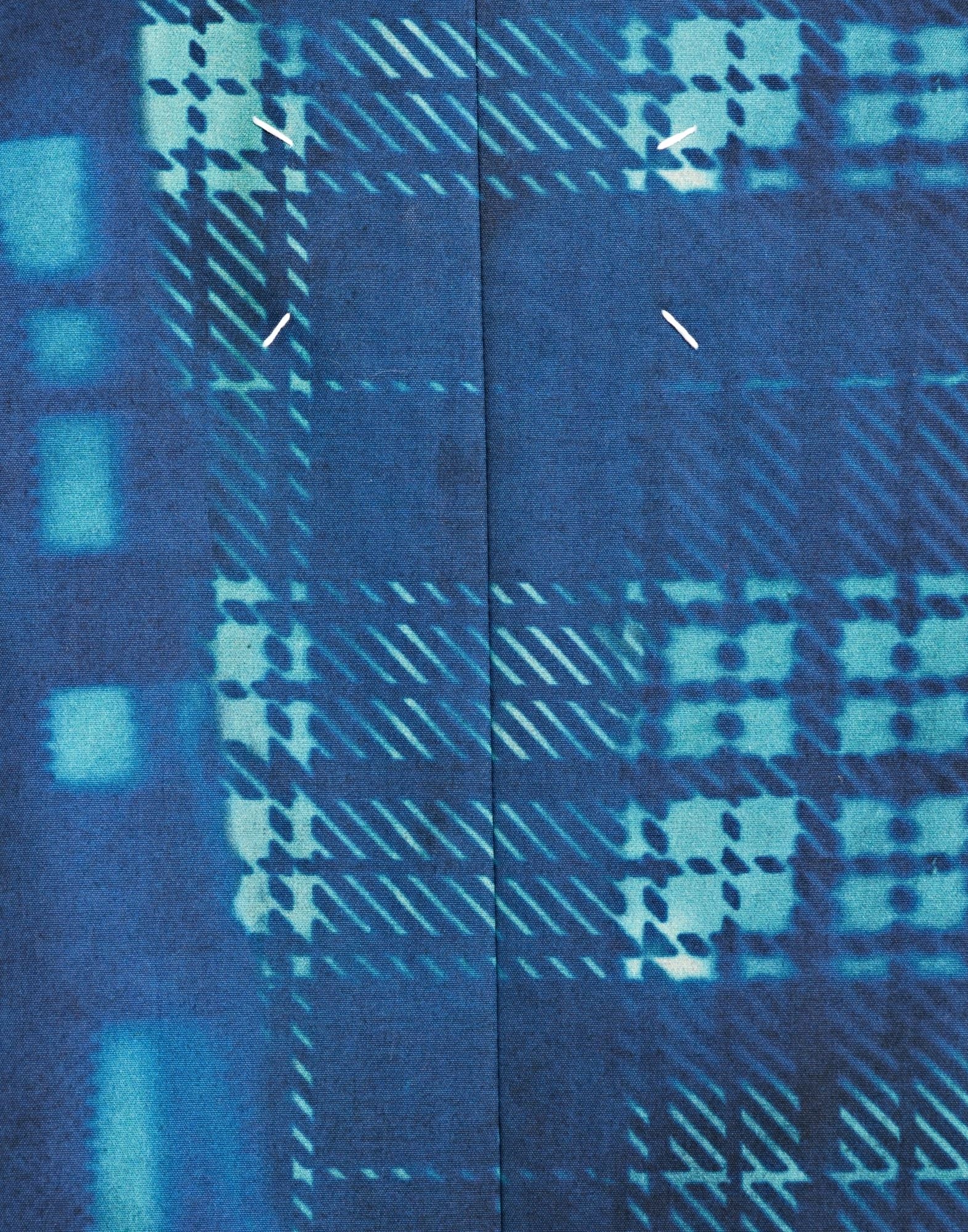 Check Cyanotype Oversized Coat - 6