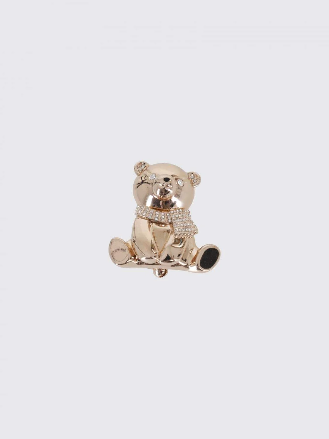 Max Mara Women Teddy Scarf Brooch Max Mara In Brass With Rhinestones - 1