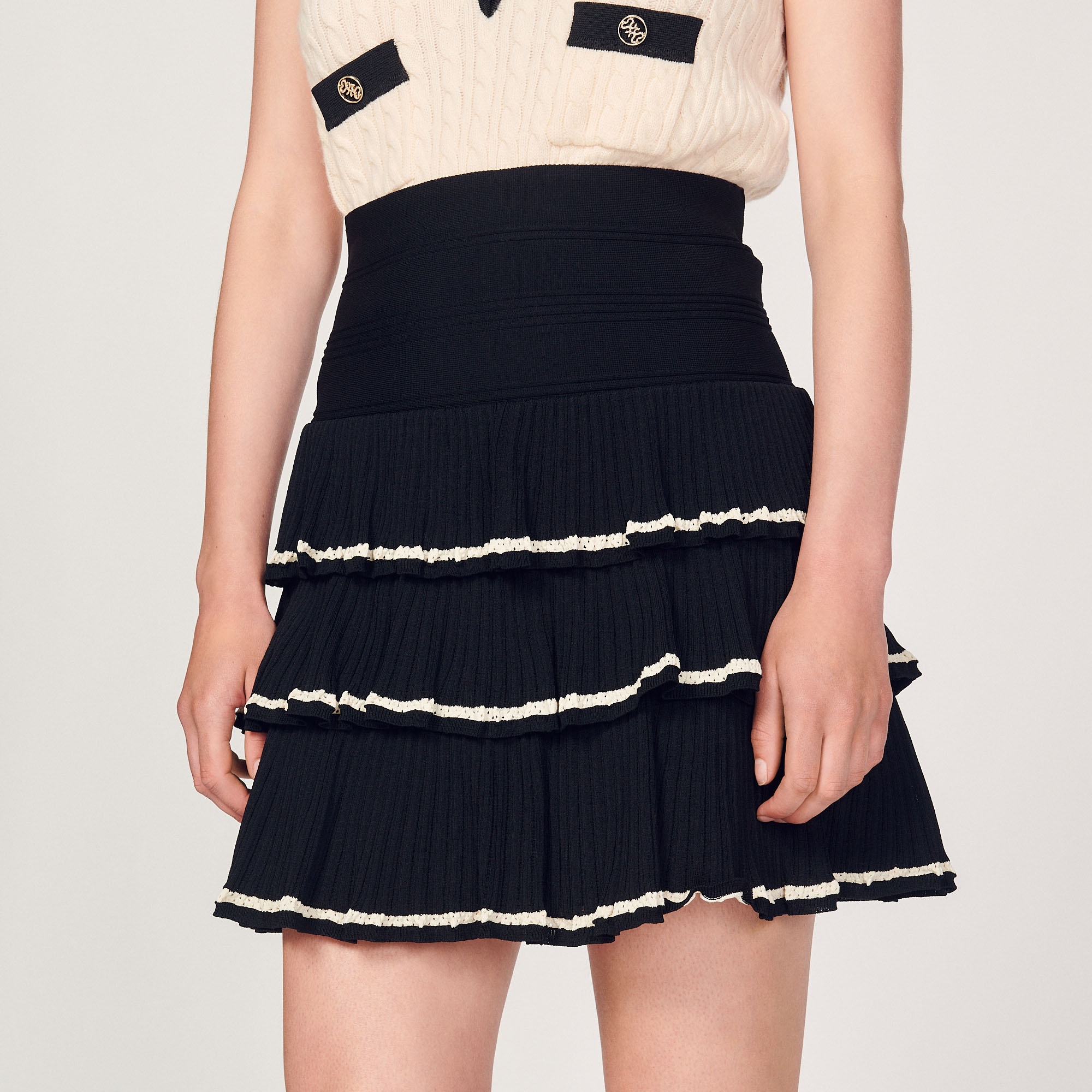 Ruffled knit skirt - 4