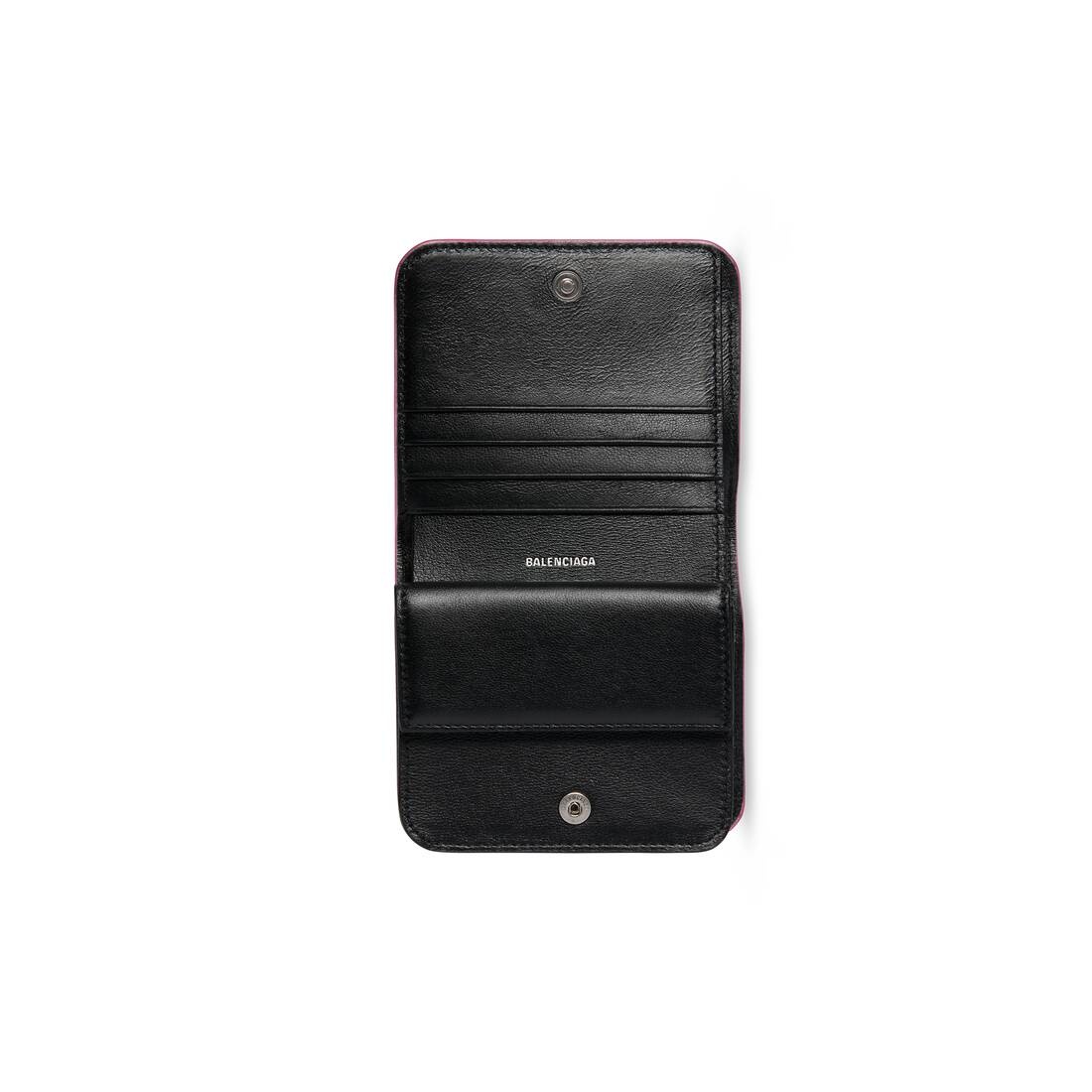 Women's Cash Flap Coin And Card Holder In Sparkling Fabric in Pink - 2