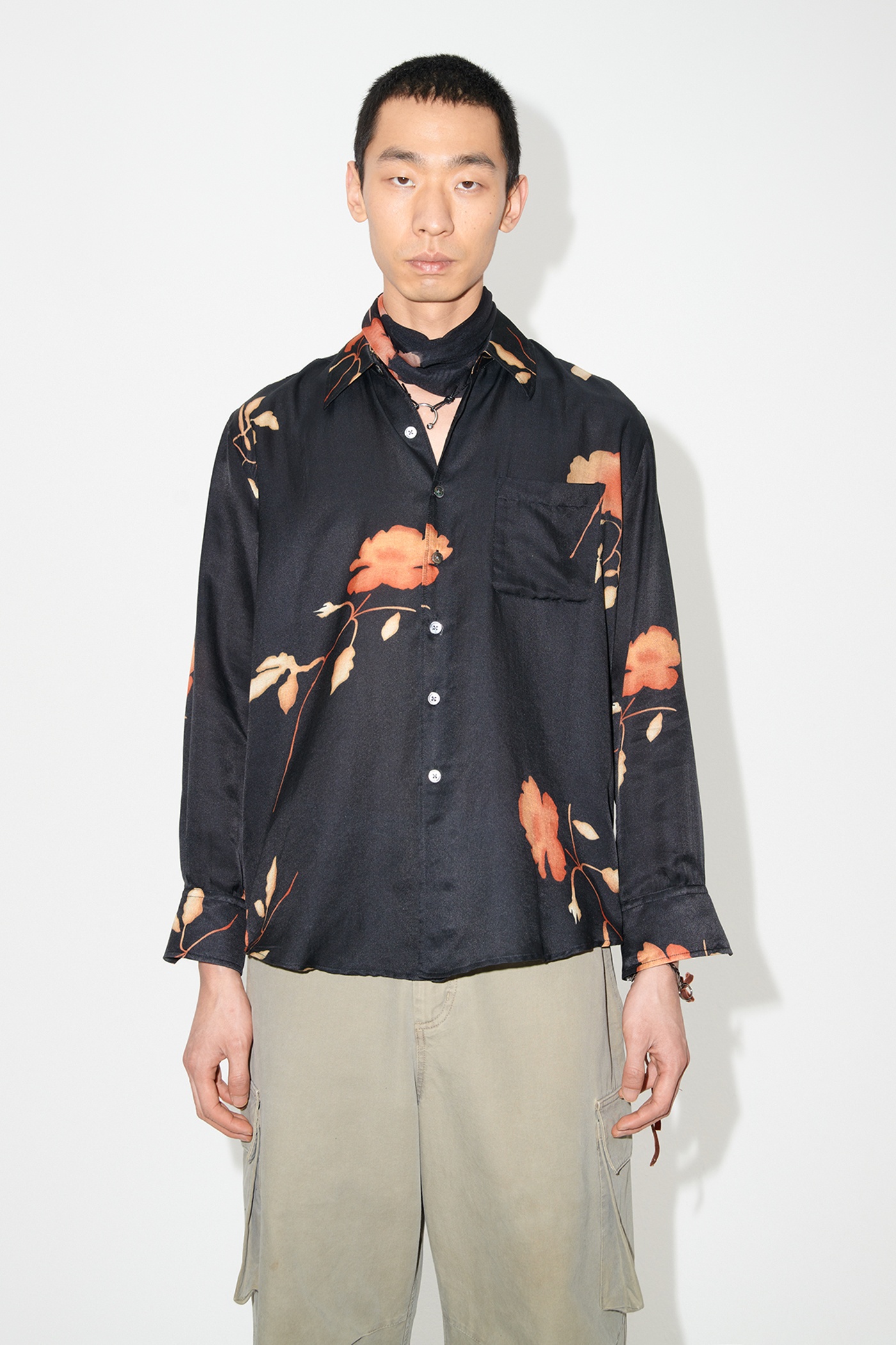 Above Shirt Nocturnal Flower Print - 2