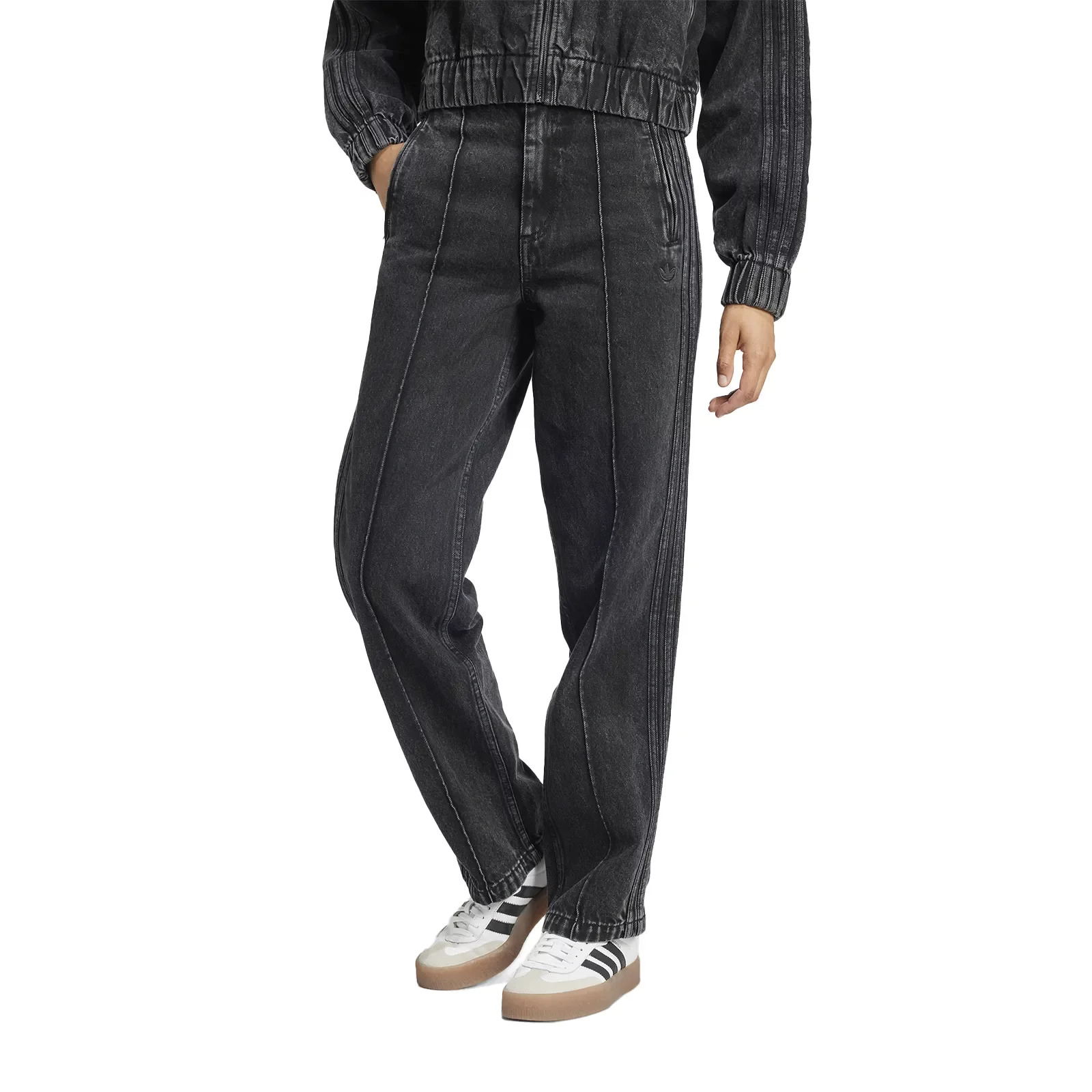 Premium Essentials Denim Straight Leg Pants "Black" - 1