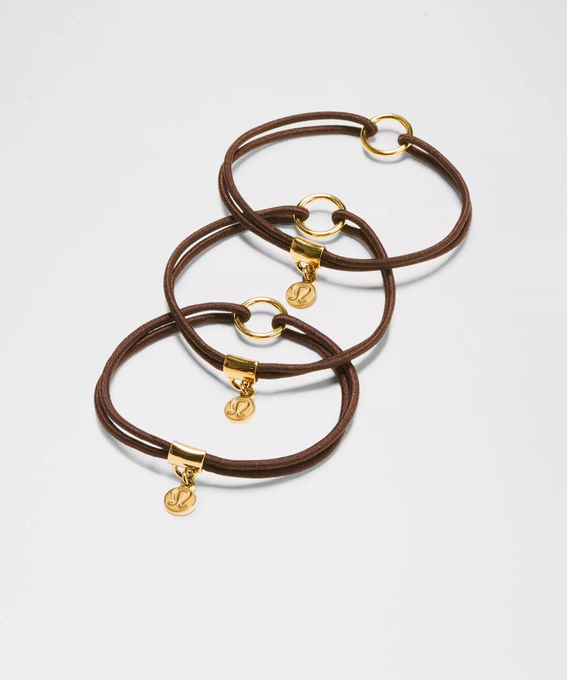 Logo Charm Hair Ties *3 Pack 1