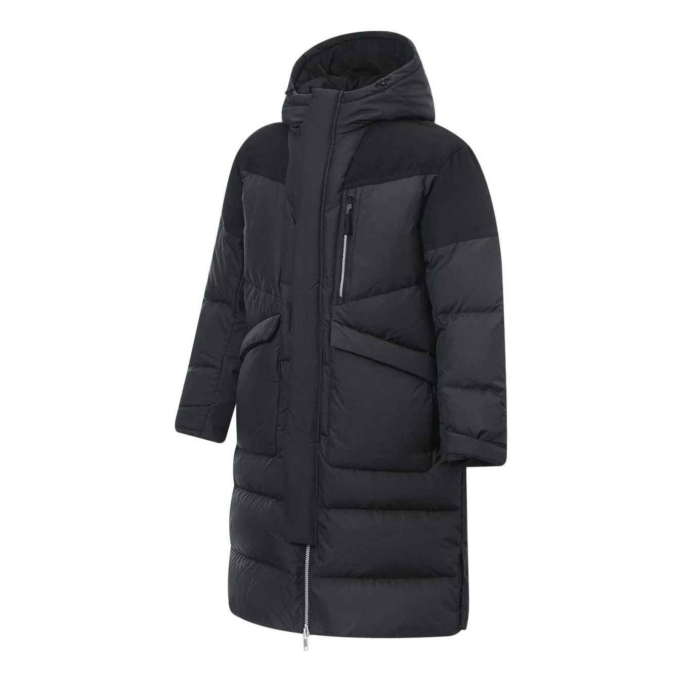 Li-Ning Winter Warm Long Down Jacket 'Black' AYMT069-1 - 1