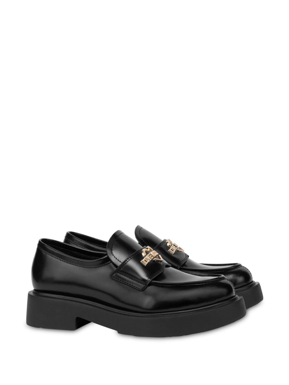 35mm logo-plaque leather loafers - 2