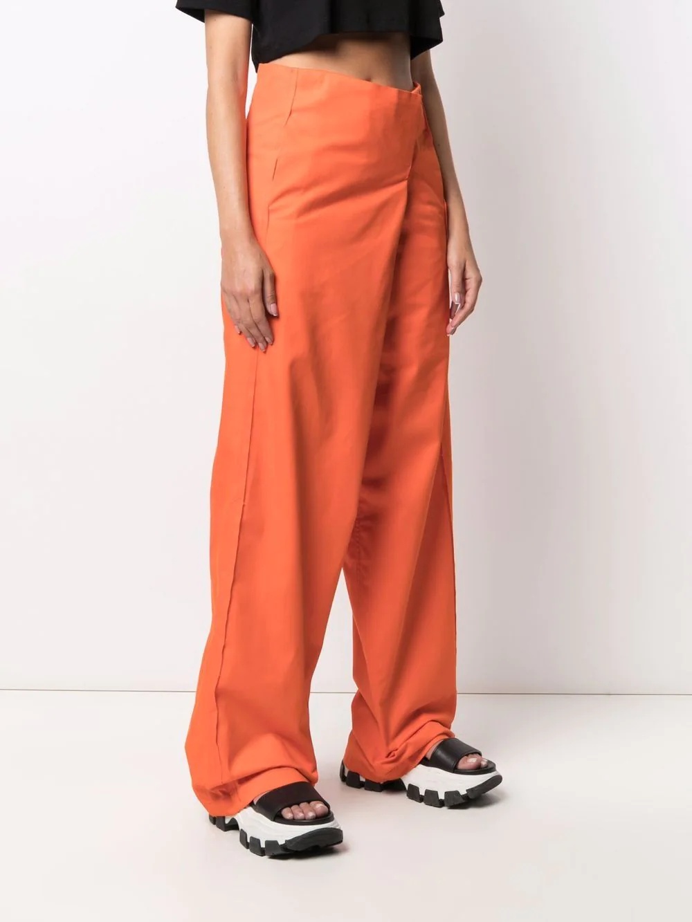 high-waisted wide trousers - 3